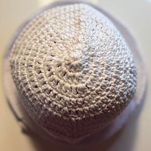White Crochet Beanie